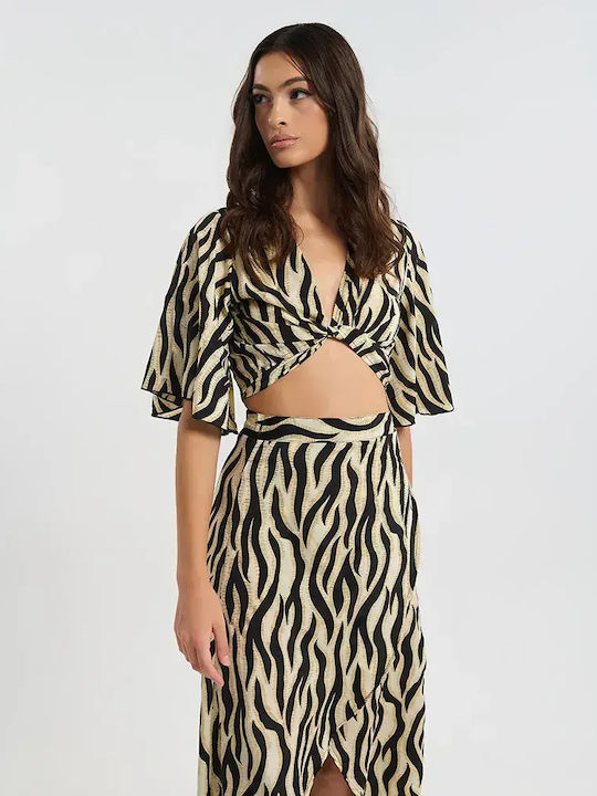 Ble Resort Collection Блуза Ecru/черно