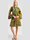 Ble Resort Collection Дамска Къса Плажна Рокля Зелена