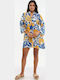 Ble Resort Collection Damenbademode Mini Kleid Blau