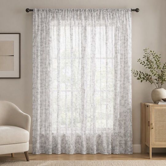 Galifas Κουρτίνα με Τρέσα Flora Mist 270x280εκ.