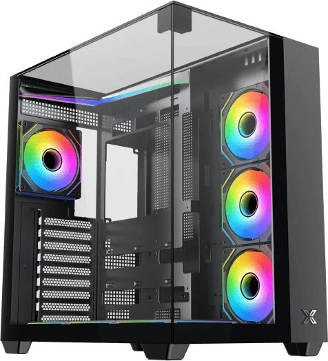 Xigmatek Aqua V Gaming Мини Кула Кутия За Компютър Със Страничен Прозорец Черна
