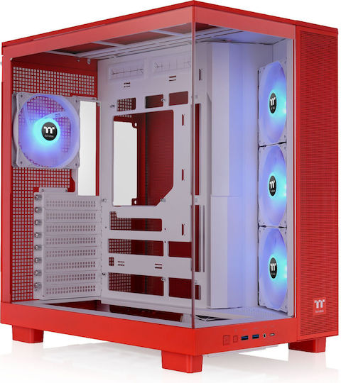 Thermaltake 380 XL TG ARGB Gaming Midi-Turm Computergehäuse mit Seitenfenster Flammendes Orange