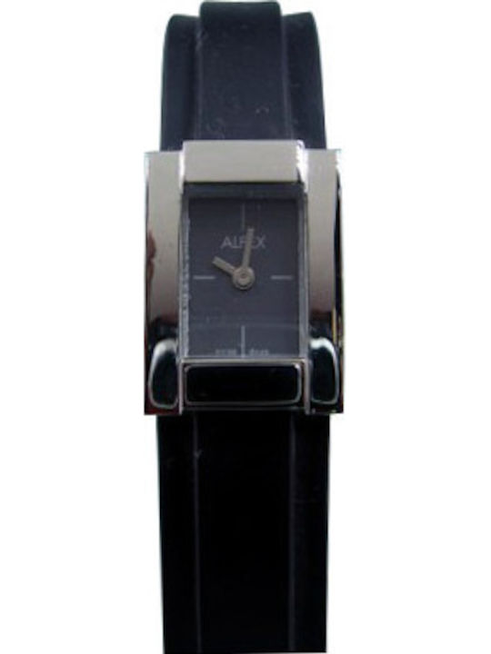 Alfex Damenuhr Batterie mit Schwarz Gummi Armband Alfex Damenuhr Batterie mit Schwarz Gummi Armband