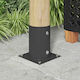 vidaXL Post Support for Garden Fence Made of Metal 15x15x15cm 4 Pieces