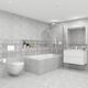 Wall Arm 40cm White Piccadilly