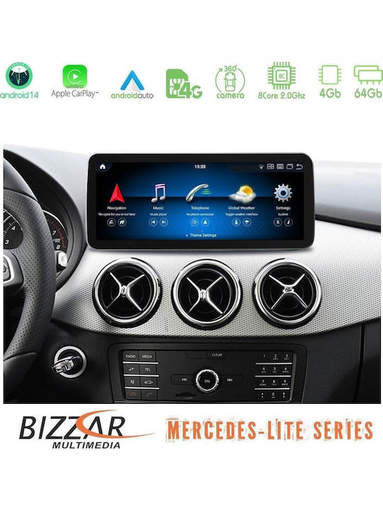 Bizzar Car Audio System for Mercedes-Benz B Class Mazda B Series 2012-2015 Bluetooth USB Wi-Fi GPS Apple CarPlay Android Auto with 10.25 Inch Touch Screen