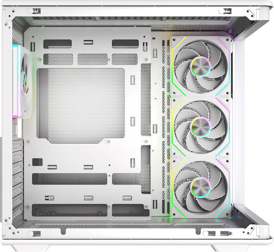 CoolerMaster Elite 600 Gaming Midi Tower Κουτί Υπολογιστή με Πλαϊνό Παράθυρο και ARGB Φωτισμό Λευκό