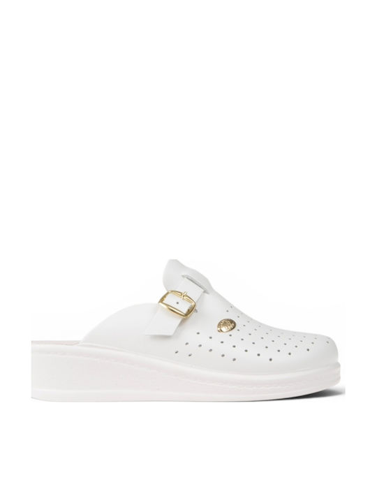 Milly Lily Women's White Clogs