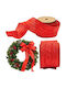 Crimped Ribbon 6.3cmx3m Red Red