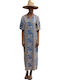Summer Midi Shirt Dress Ecru