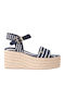 Summer Women's Platforms In Espadrille Style Blue