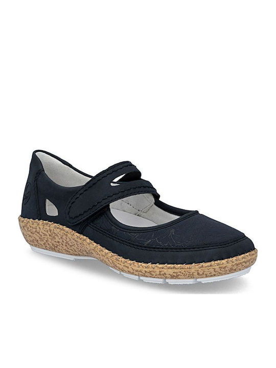Rieker Damen Ballerinas in Marineblau Farbe