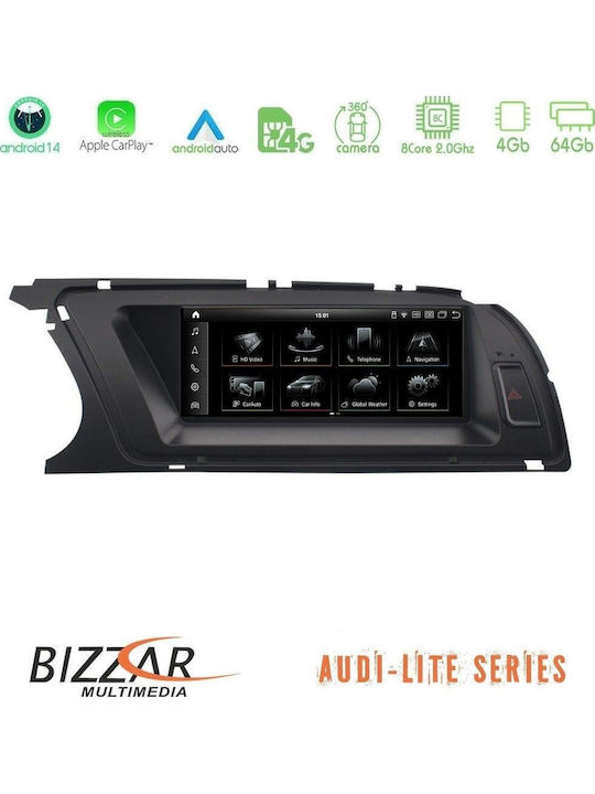 Bizzar Автомобилна аудио система за Audi A4 2013-2015 (Bluetooth/USB/Вграден Wi-Fi/GPS/Apple CarPlay/Android Auto) с Touch Screen 8.8"