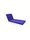 Politishome Waterproof Sunbed Cushion with Backrest Blue-Purple 60x188 cm