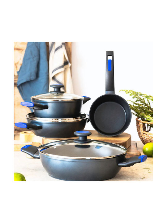 Monix Martin Set De Vase De Gătit Din Aluminiu Cu Acoperire Interioară Antiaderent 4 Piese