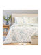 24home.gr Ultra Line Melinen Σετ Σεντόνια Μονά 170x270εκ. Pearl Blue (3τμχ)