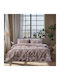 Lino Home Celestia Σετ Σεντόνια Υπέρδιπλα με Λάστιχο 170x200+32εκ. Πούδρα (4τμχ)