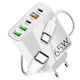 Techsuit Incarcator GaN cu 3 Porturi USB-A si 2...