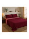 Oxford Home Σετ Σεντόνια Υπέρδιπλα 240x260εκ. Μπορντό Σάπιο Μήλο (4τμχ)