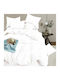 SpitiBazaar Super-Double Bed Sheets Set With Rubber Hugger 160x240cm White 3 Pieces