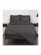 Flamingo King Size Bed Sheet with Rubber Hugger 180x200+32cm Charcoal