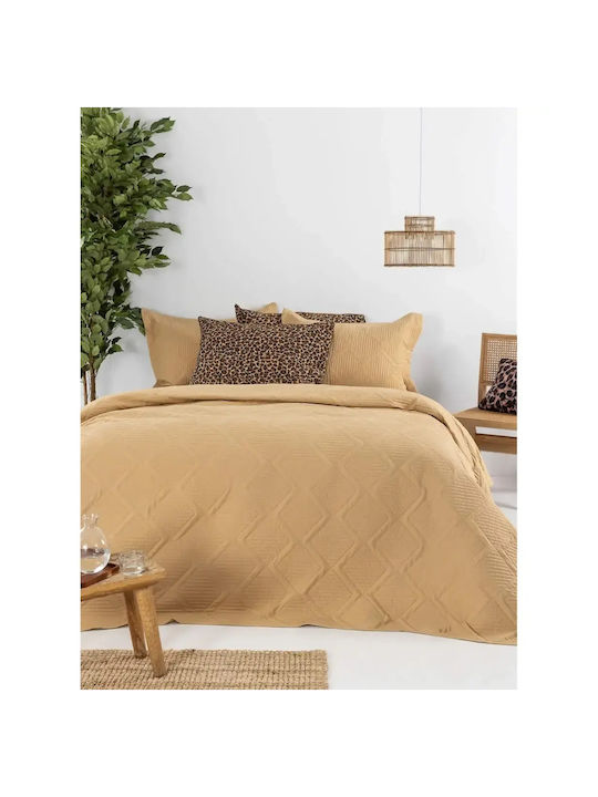 Palamaiki Sam Σετ Κουβερλί Μονό Microfiber Latte 160x240cm 2τμχ