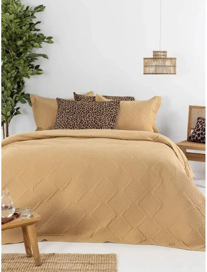 Palamaiki Sam Σετ Κουβερλί Μονό Microfiber Latte 160x240cm 2τμχ