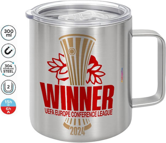 Koupakoupa Europa Conference League Winner Metallic Mug with Lid Brown 300ml