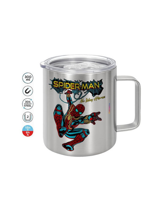 Koupakoupa Spiderman No Way Home Metallic Mug with Lid Brown 300ml