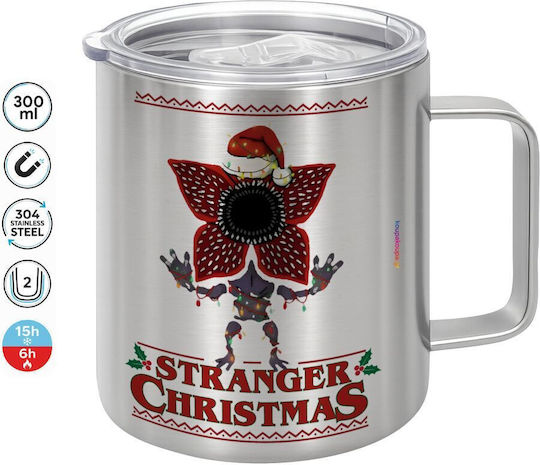 Koupakoupa Metallic Mug with Lid Brown 300ml