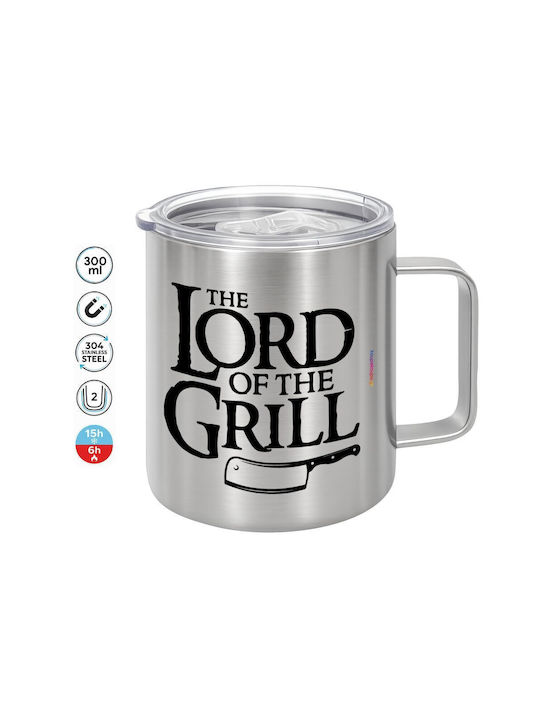 Koupakoupa Grill Cană Metalică Cu Capac Maro 300ml