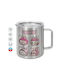 Koupakoupa Labubu Pink Metallic Mug With Lid 300ml