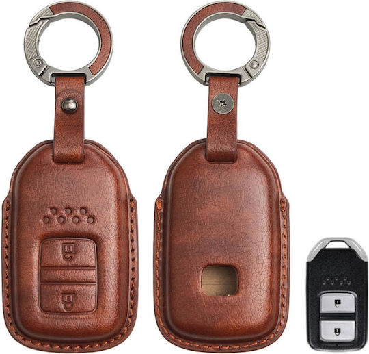 Leather Car Key Case Honda 2 Buttons