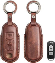 Leather Car Key Case Mazda 3 Buttons Leather Car Key Case Mazda 3 Buttons