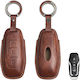 Leather Car Key Cover Ford 3 Buttons