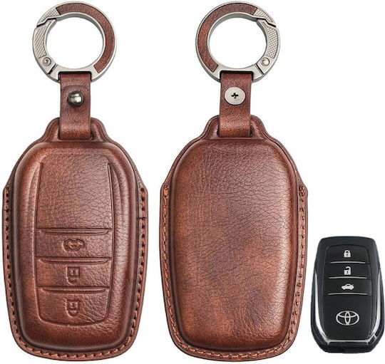Leather Car Key Case Toyota 3 Buttons
