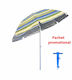 Umbrelă Pliabilă De Plajă Cu Diametru 2m Cu Protecție UV Albastră