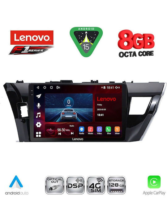 Lenovo Car Audio System for Toyota Corolla 2013-2016 (Bluetooth/USB/WiFi/GPS/Apple CarPlay/Android Auto) with 10" Touch Screen