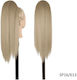 Ponytail Synthetic Hair Kanekalon High Quality Weft Comb Straight Dark Blonde 50cm