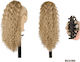 Postiche Ponytail Synthetic Hair Kanekalon High Quality Clamper Water Wave Dark Blonde Highlights #22h60 50cm