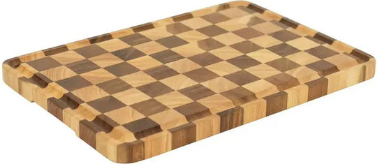 End Grain Wooden Serving Platter 40x28cm pl505.033