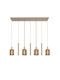 Lucide Lightning Lambres Brown Ceiling Light for 6 E27 Bulbs