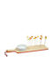 Alpina Appliances Cheese Serving Platter with Handle Wooden 37x10cm 14 Pieces