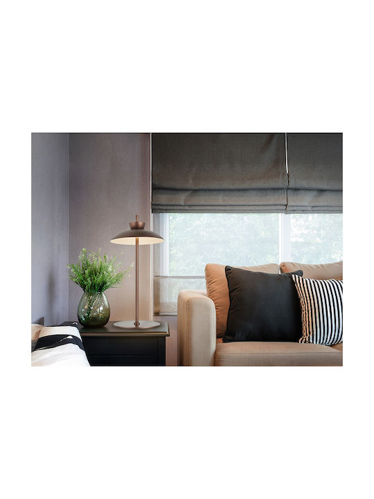 Dark Metal Table Lamp LED with Bronze Shade and Base