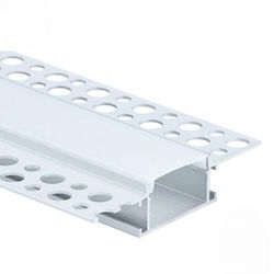 Jager LED-Streifen Aluminiumprofil für Trockenbau 2m Silber Opal Abdeckung Led5149