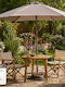 Professional Round Metal Brown Parasol Φ2.3m