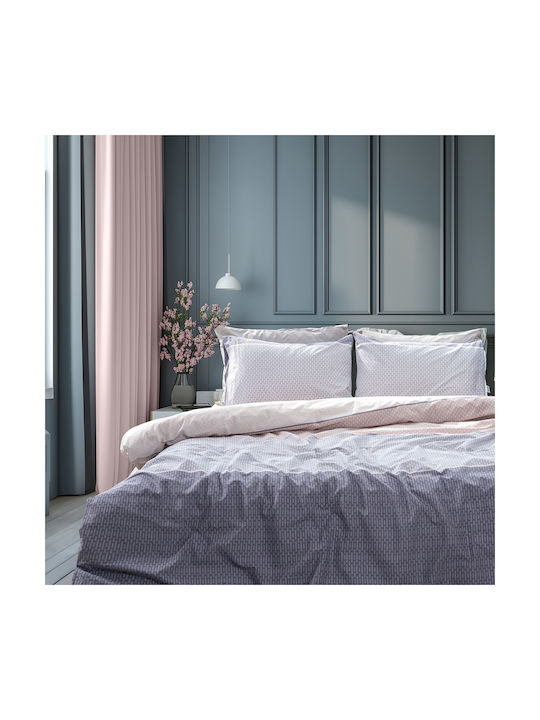 Lino Home Releaf Σετ Μαξιλαροθήκες Λιλά 52x75εκ.