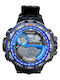 Digital Men's Watch 45mm Battery with Ceramic Bracelet Black / Blue