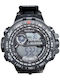 Digital Herrenuhr 45mm Batterie mit Keramikarmband Schwarz/Schwarz