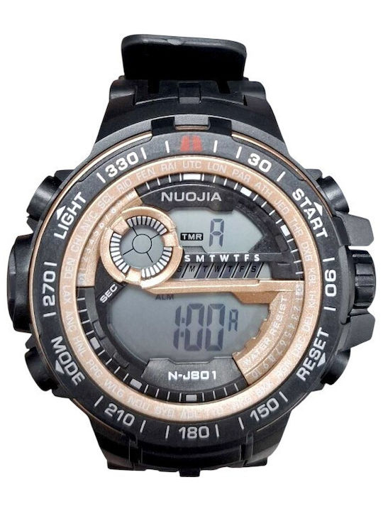 Digital Men's Watch 45mm Battery with Black Cer...
